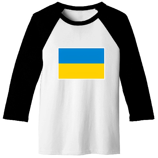 Ukraine Flag With Ukrainian National Colors Baseball Tees