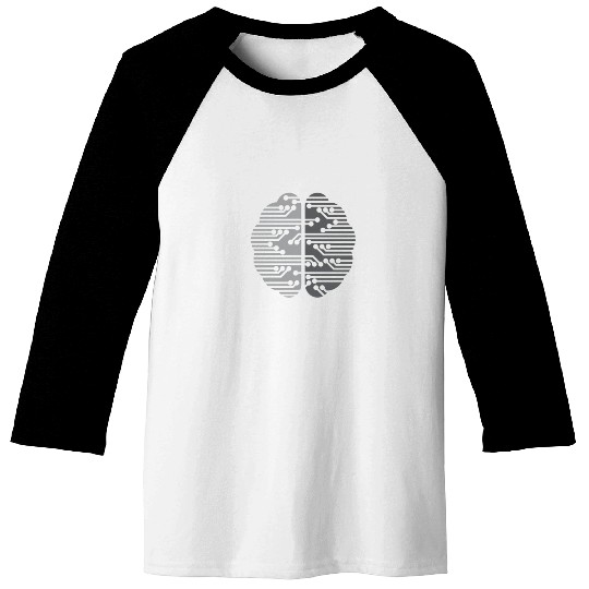 Computer Circuit Digital Brain Ai Neural Network Baseball Tees