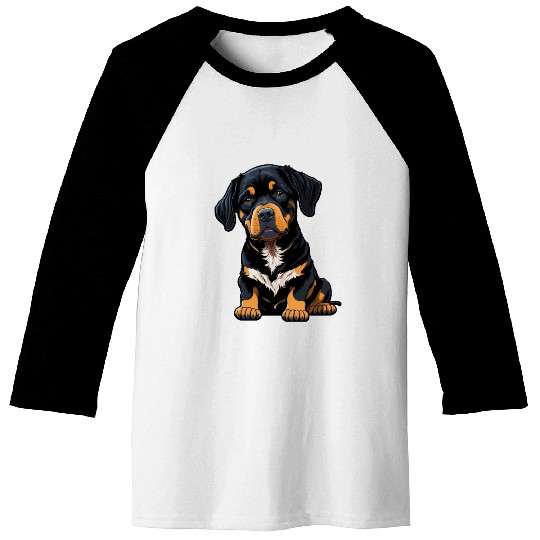 Rottweiler Dog Puppet Baseball Tees