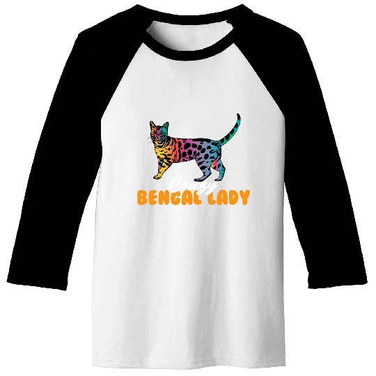 Crazy Bengal Lady Bengal Baseball Tees