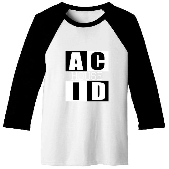 ACID HOUSE music logo Baseball Tees
