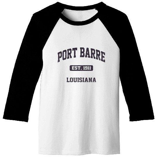 Port Barre Louisiana La State Athletic Style Baseball Tees