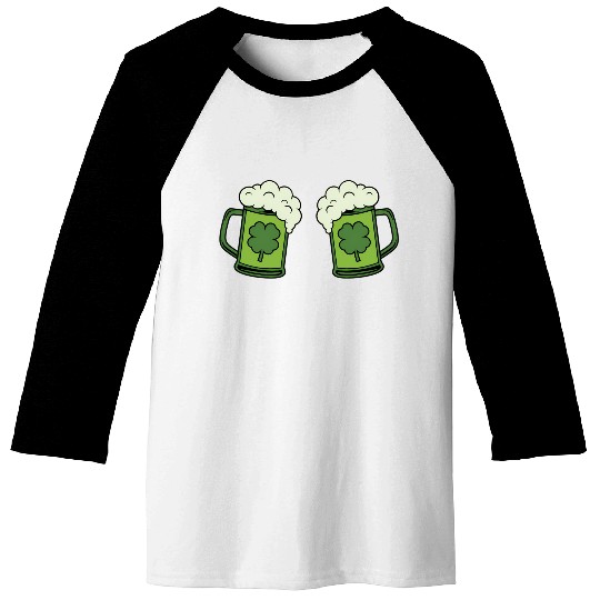 Drinking Green Beer Boobs Shamrock Irish Patric Baseball Tees