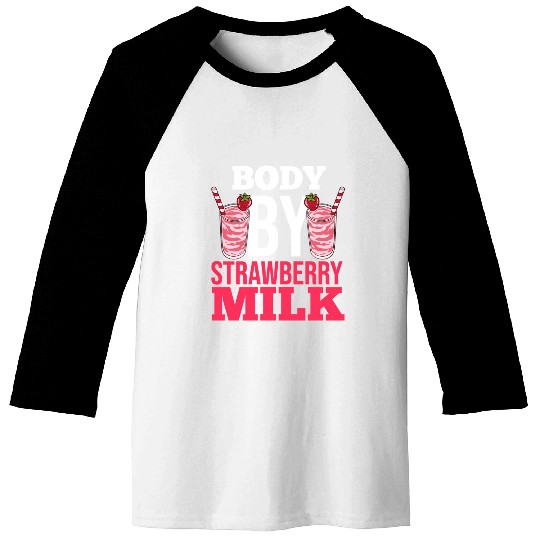 Strawberry Milk Shake Korean Vegan Japanese Baseball Tees