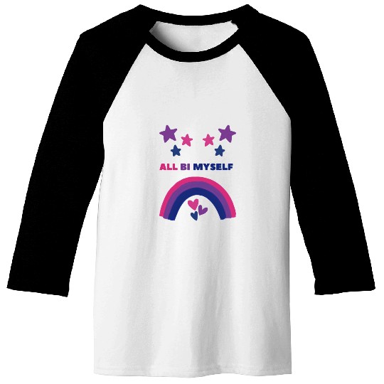 All Bi Myself Bisexual Pride LGBTQ Baseball Tees