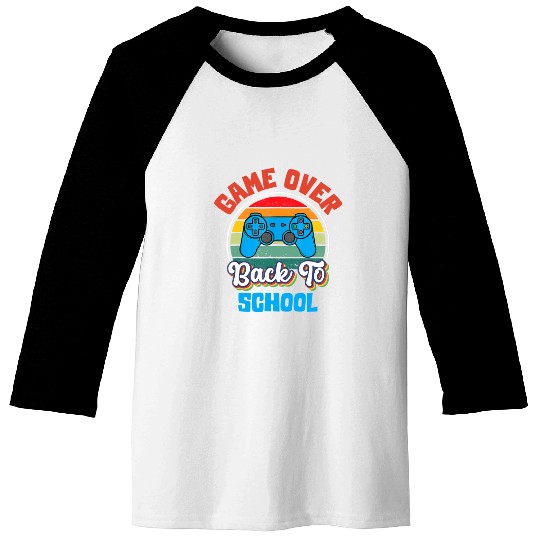 Back to School Funny Game Over Teacher Student Baseball Tees