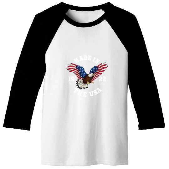 100 Year Old Patriotic Eagle Usa Flag 1922 Baseball Tees