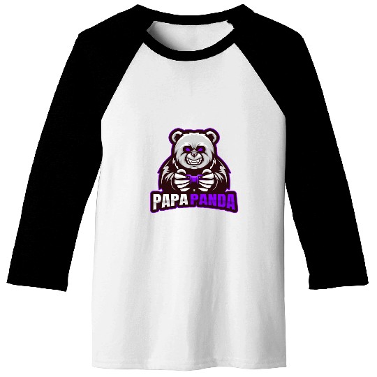 Papa Panda Baseball Tees