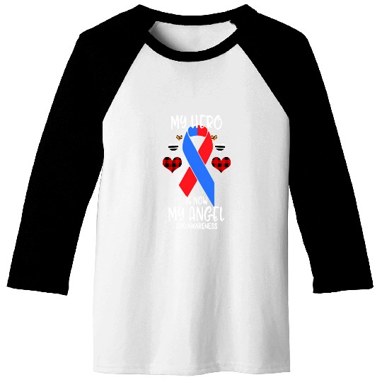 Chd Awareness Remembrance Hero Is Now My Angel Baseball Tees