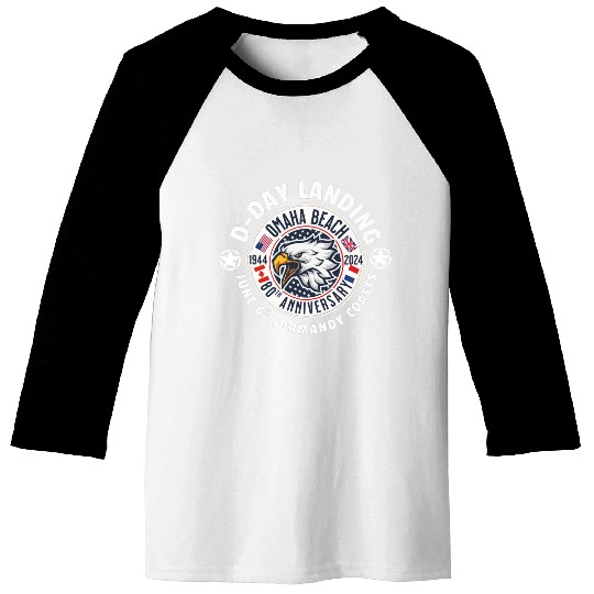 Omaha beach 80th anniversary Baseball Tees