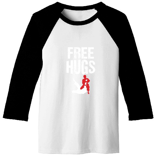 Free Hugs Jiu Jitsu Bjj Martial Baseball Tees