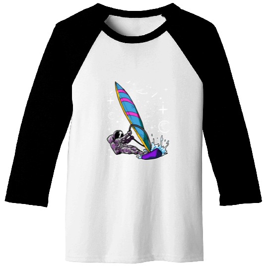 Astronaut Space Surfer Windsurfing Windsurfer Baseball Tees