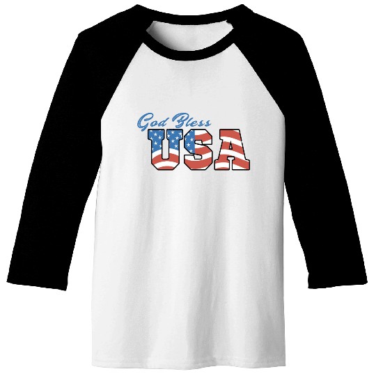 God Bless America Baseball Tees