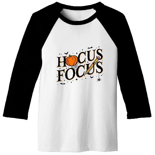 Funny Hocus Focus Teacher Appreciation Halloween Baseball Tees