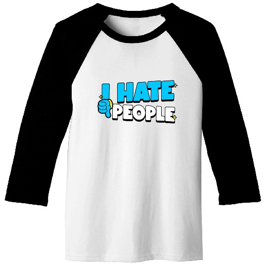 I Hate People Retro cool Baseball Tees