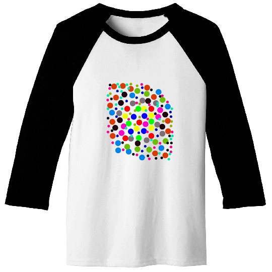 Multi-colored circle pattern Baseball Tees, Travel
