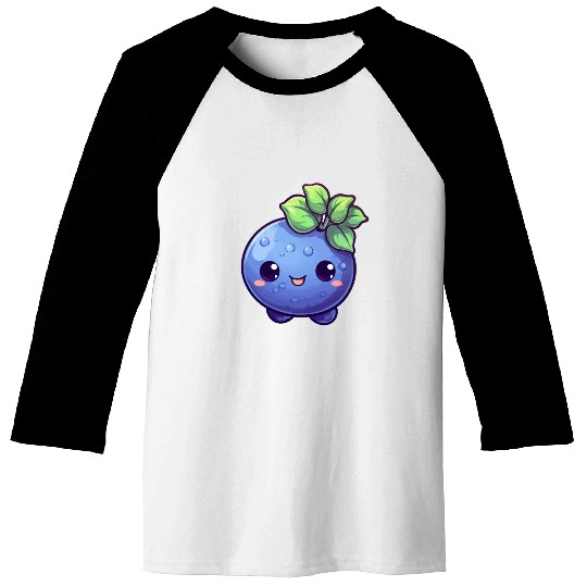 Blueberry kawaii Baseball Tees