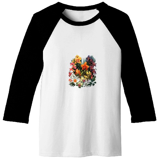 Orchids Flowers Garden Blossom Orchid Lover Baseball Tees