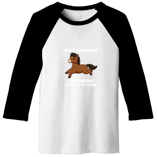 Cute brown horse Baseball Tees