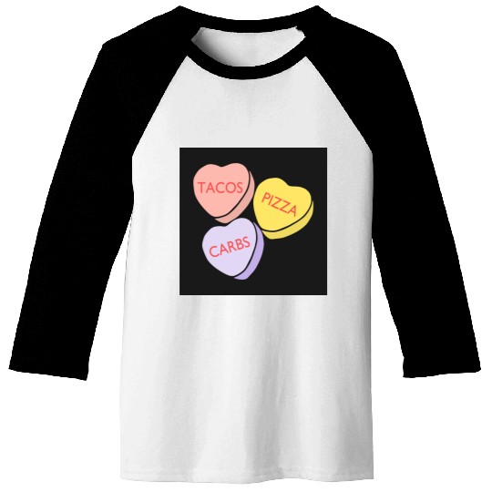 FRONTARTFunny Conversation Hearts Candy Baseball Tees