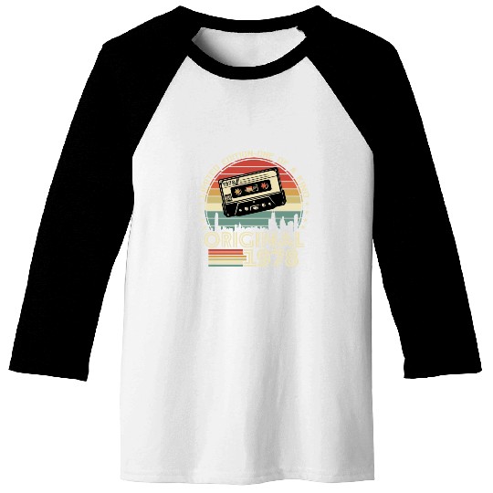 Vintage 1978 Birthday Gift Baseball Tees