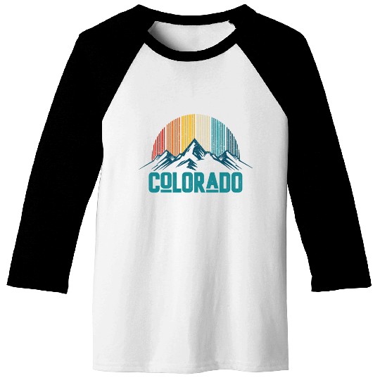 Colorado Rocky Mountains Nature Hiking Baseball Tees