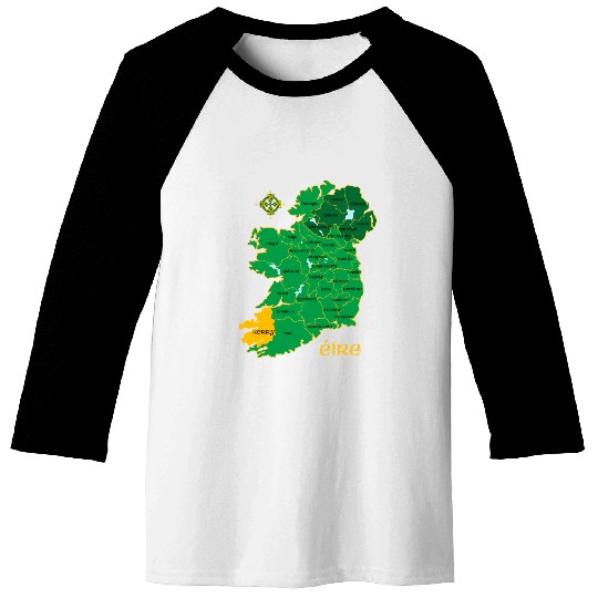 Kerry Ireland County Irish Travel Baseball Tees