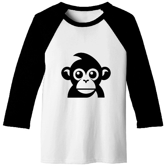Ape Face Apes Apelike Jungle Primate Baseball Tees