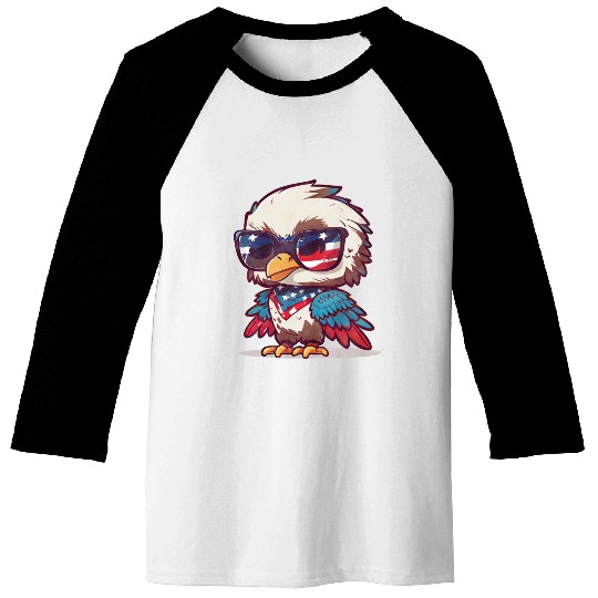 Patriotic fashionista Bird Baseball Tees