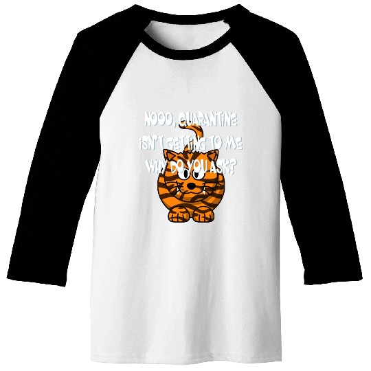 Crazy Cat Social Distancing Face Mask Funny Baseball Tees