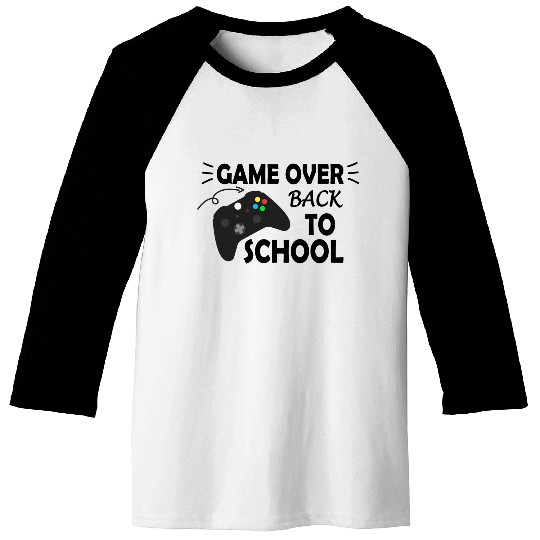 Game Over Back To School girl Baseball Tees