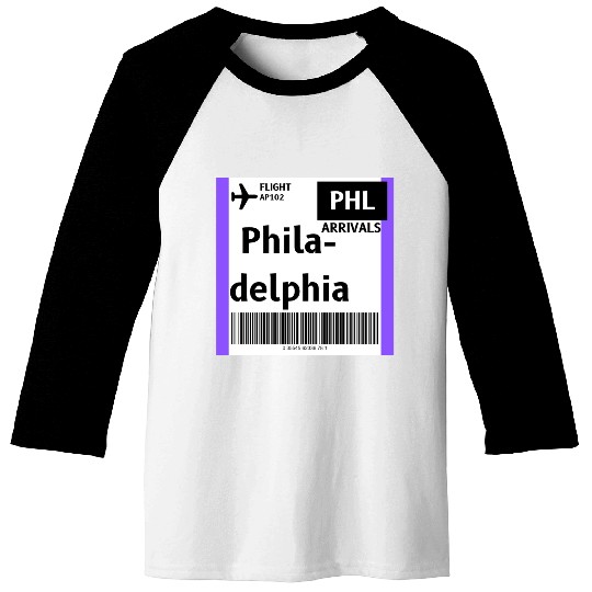 airplane ticket philadelphia Baseball Tees