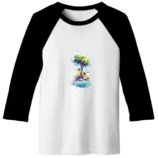 tropical time Baseball Tees