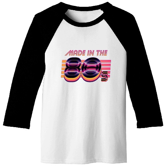 Retrowave Made In The 80s Baseball Tees