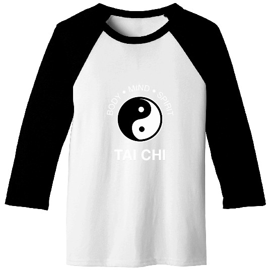 Tai Chi For Mind Body Wellness Yin Yang Baseball Tees