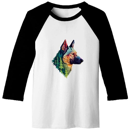German Shepherd Forest Baseball Tees