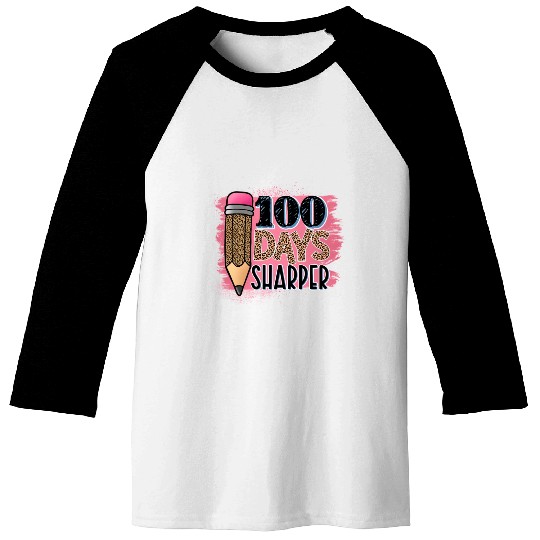 100th Day Of School Teacher 100 Days Smarter Rainb Baseball Tees