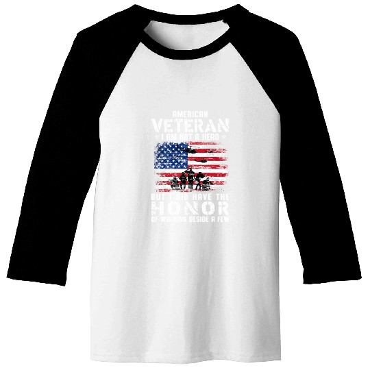 US Army Veteran American Veteran Flag Baseball Tees
