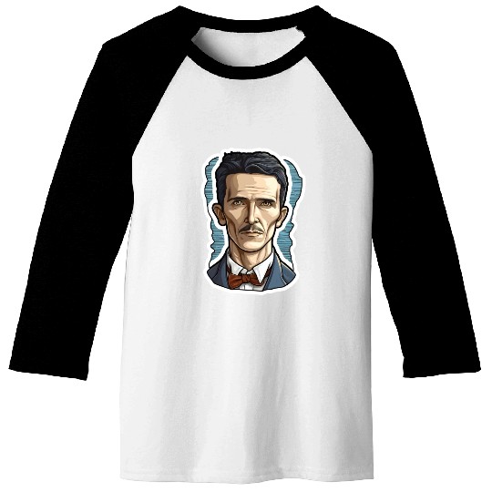 Nikola Tesla Physics Nerd Geek Baseball Tees