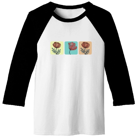 Tulips flower rose Baseball Tees