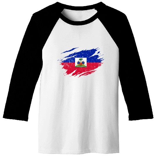 Haitian Flag Haiti Pride Roots Baseball Tees