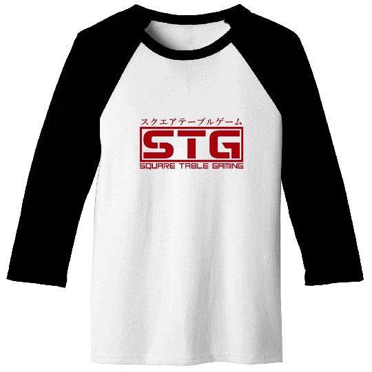Square Table Gaming Logo (Red) Baseball Tees
