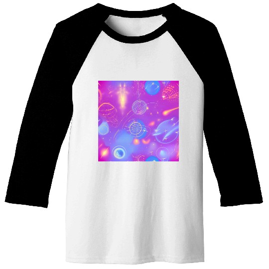 galaxy nebula draw abstract Baseball Tees