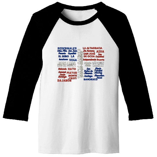 Dominican Cities: Provincias Dominican Republic Baseball Tees