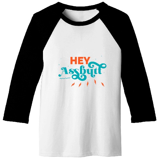 Supernatural Hey Assbutt Typography Baseball Tees