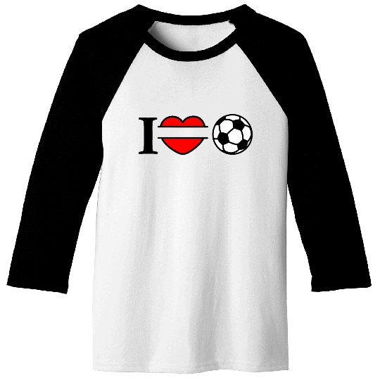 Monogram logo soccer heart Baseball Tees