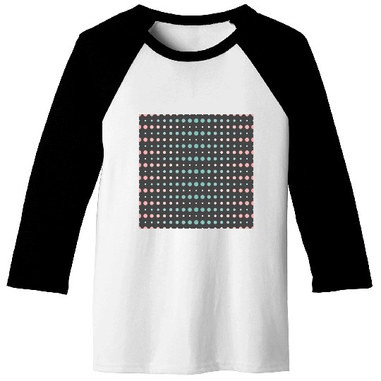 Vintage Polka Dots Pattern Design Baseball Tees