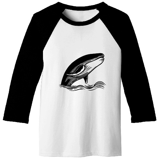 Whale Ocean Marine Baseball Tees