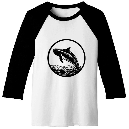 Whale Ocean Marine Baseball Tees