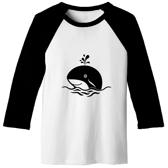 Whale Ocean Marine Baseball Tees
